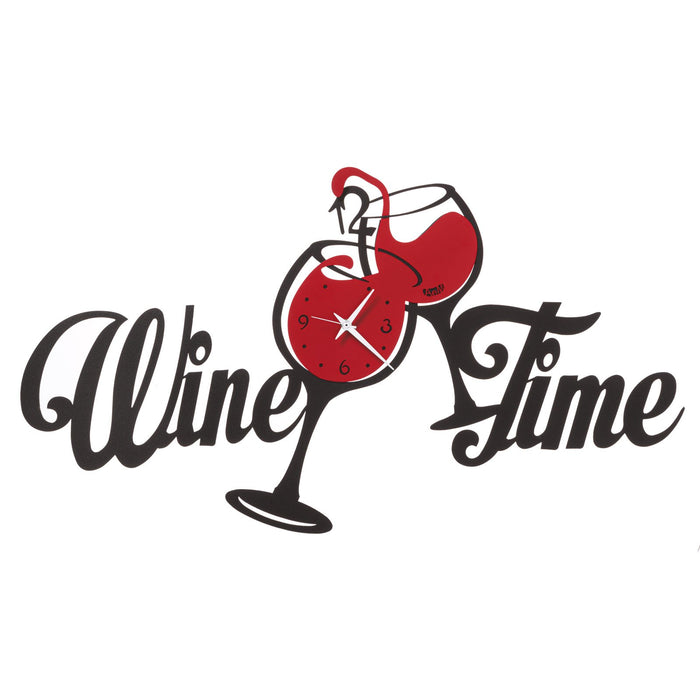 Arti e Mestieri Wine Time with Toast Wall Clock - Made in Italy