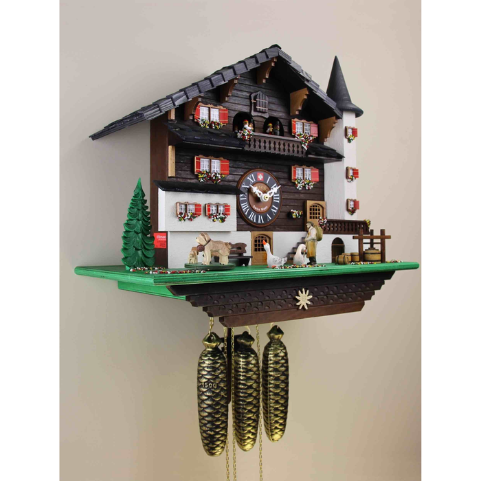 Loetscher - The Winemaker’s Chalet Swiss Cuckoo Clock - Made in Switzerland - Time for a Clock