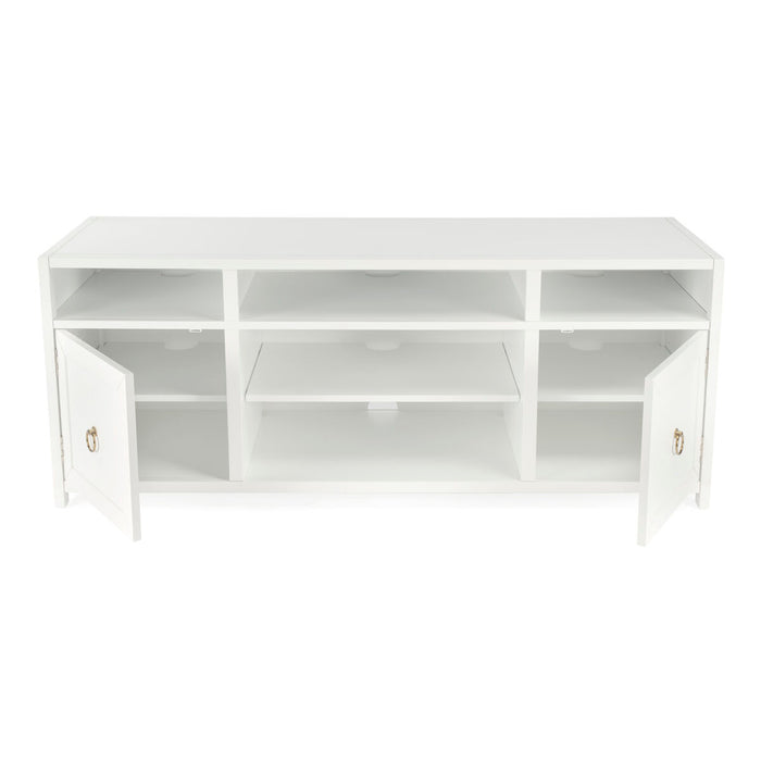 Butler Loft White TV Stand & Entertainment Center - Time for a Clock