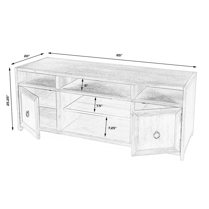 Butler Natural TV Stand & Entertainment Center - Time for a Clock