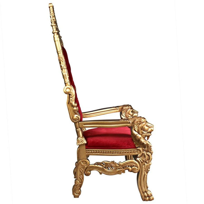 Design Toscano Golden Lord Raffles Lion Throne Chair