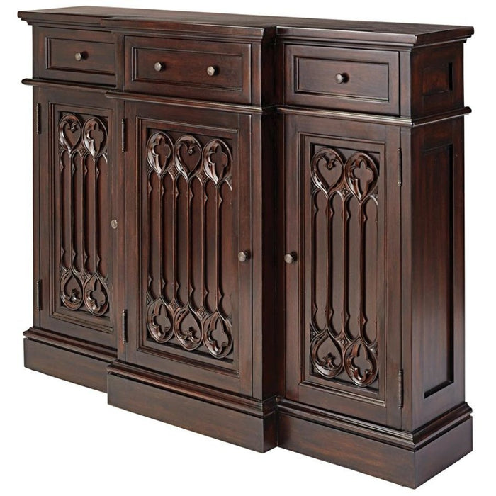 Design Toscano Canterbury Abbey Gothic Sideboard Console Table