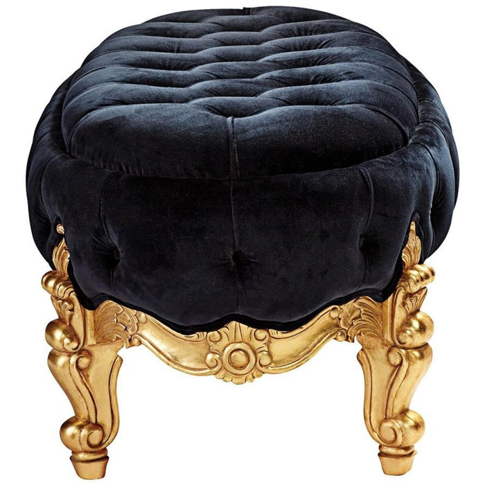 Design Toscano 7th Arrondissement Tufted Oval Ottoman Bench