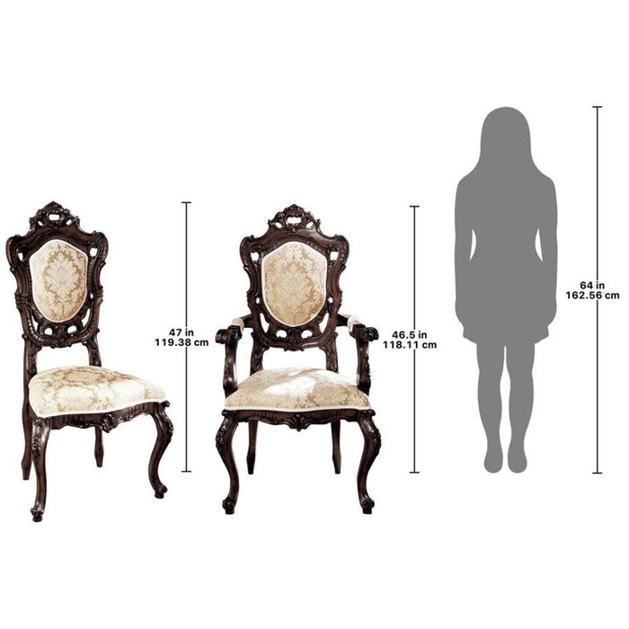 Design Toscano Toulon French Rococo Chairs: Set of Six