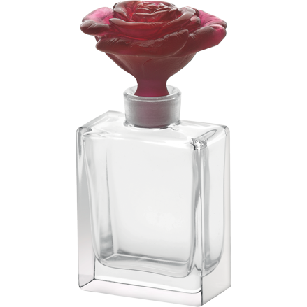 Daum - Crystal Rose Passion Perfume Bottle in Raspberry - Time for a Clock