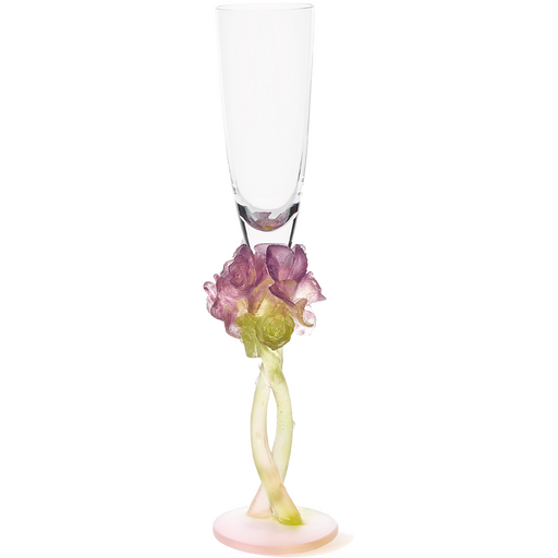 Daum - Crystal Roses Champagne Flute - Time for a Clock