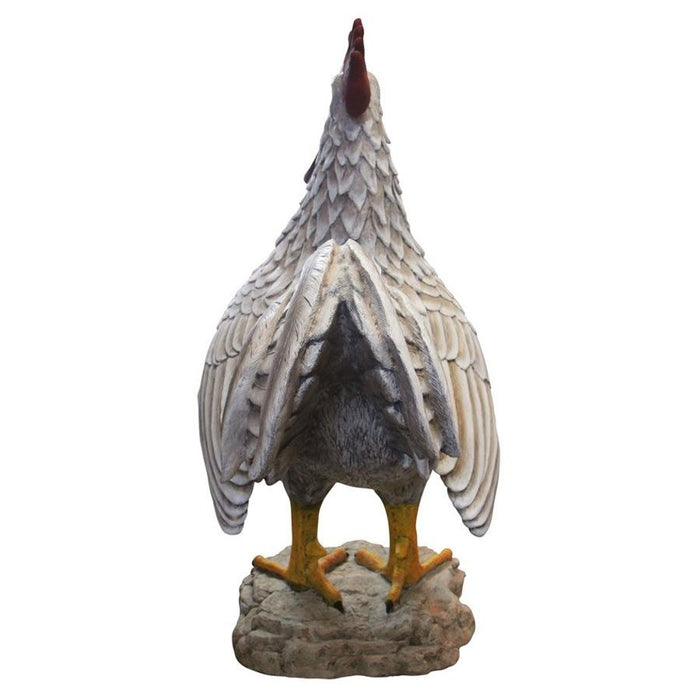 Design Toscano Cock-a-doodle-do, Giant Roadside Rooster Garden Statue