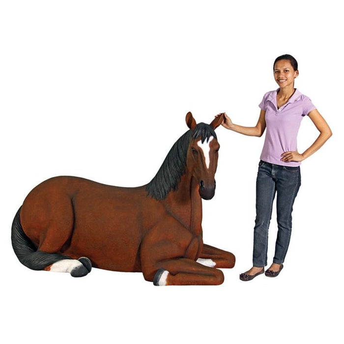 Design Toscano Resting Life-Size Quarter Horse Filly Statue