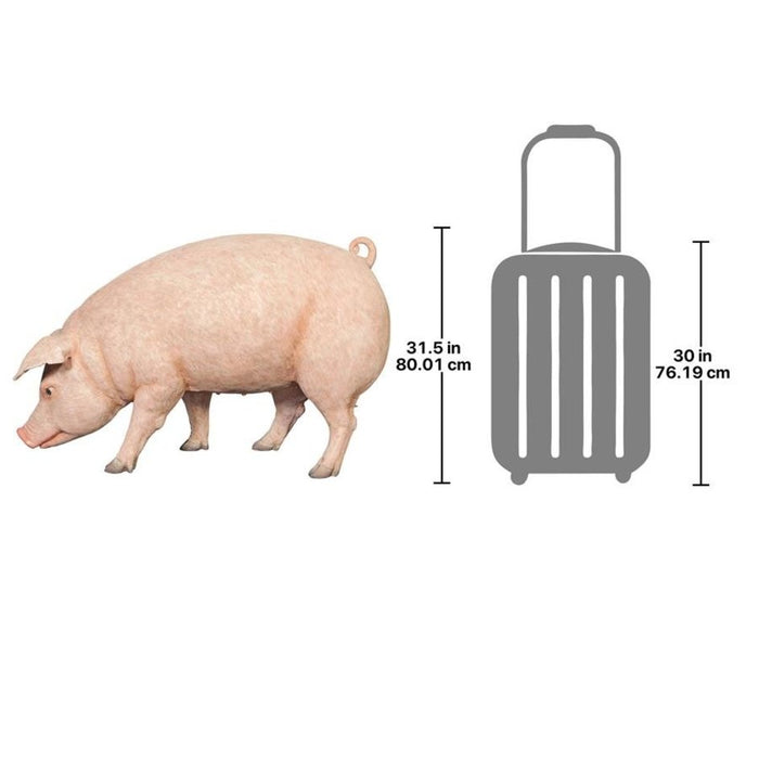 Design Toscano Divine Swine Life-Size Farm Pig Statue