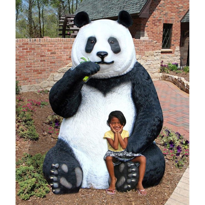 Design Toscano Fantong Oversized Giant Panda Bear Statue with Paw Seat
