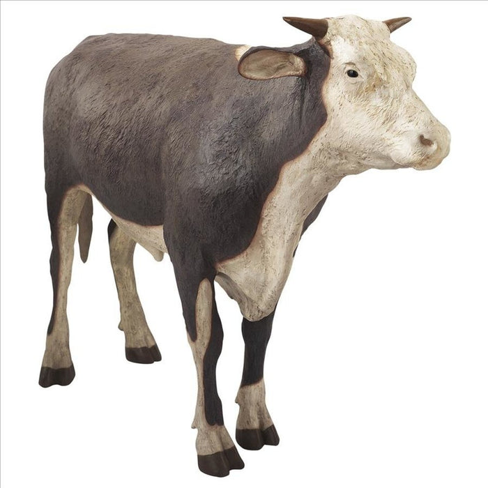 Design Toscano The Grand-Scale Wildlife Animal Collection: Hereford Steer Statue