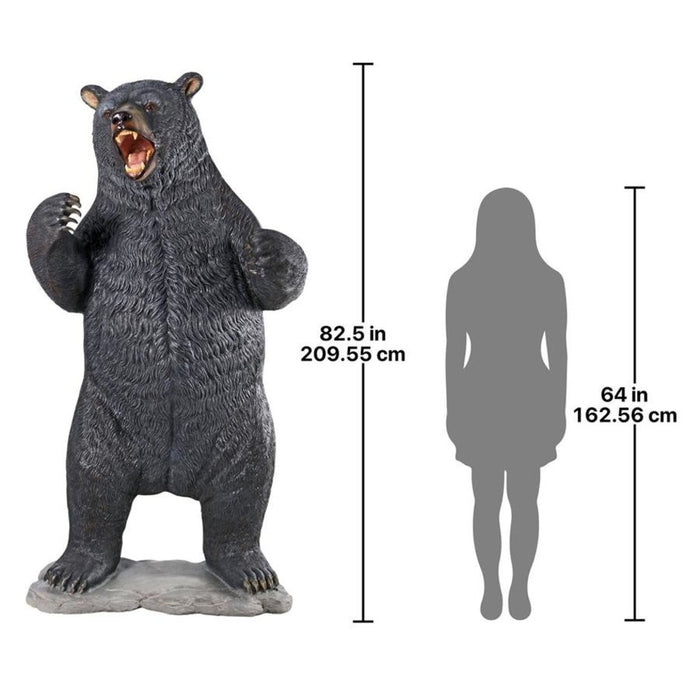 Design Toscano Growling Black Bear Life-Size Statue