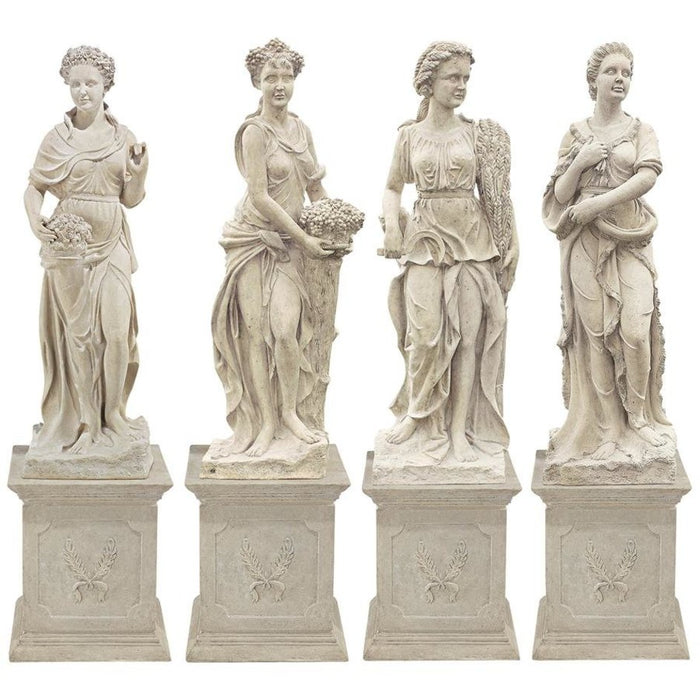 Design Toscano Goddesses of the Seasons: All Four Season Statues & Plinths