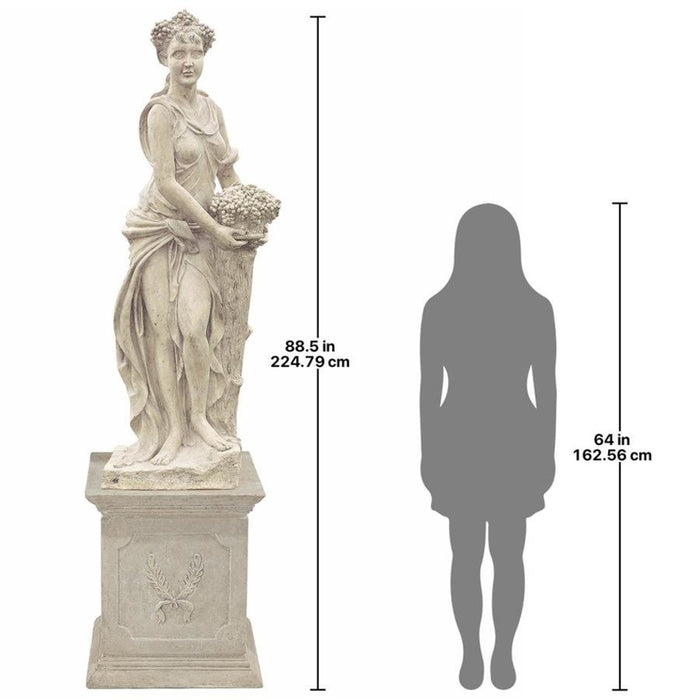 Design Toscano The Four Goddesses of the Seasons Statue: Autumn Statue & Plinth