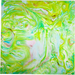 Daum - Crystal Blue, Pink, & Green Decorative Panel - Time for a Clock