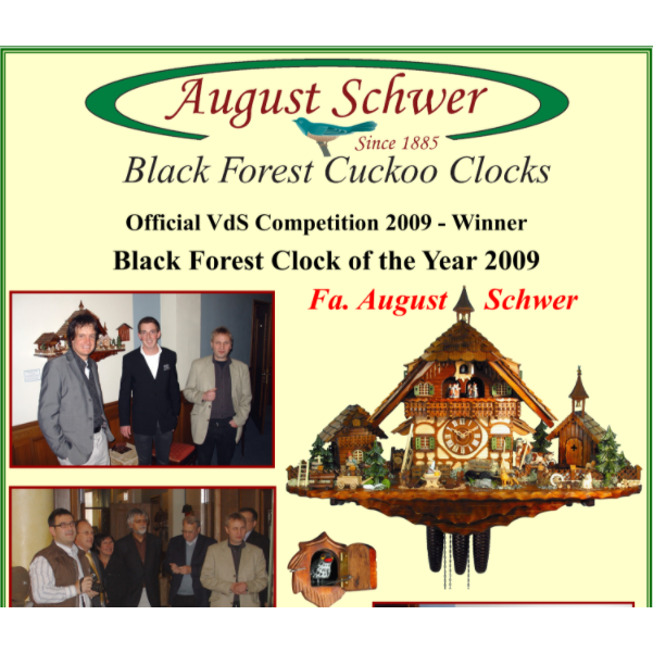 August Schwer Cuckoo Clock - Chalet Style 5.8878.01.P - Made in Germany - Time for a Clock