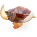 Daum - Crystal Coral Sea Large Amber Grey Sea Turtle - Time for a Clock