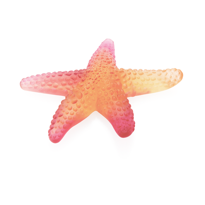 Daum - Crystal Coral Sea Amber Red Starfish - Time for a Clock