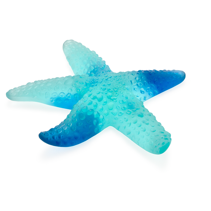Daum - Crystal Coral Sea Blue Starfish - Time for a Clock