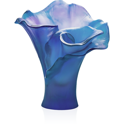 Daum - Arum Bleu Nuit Small Vase - Time for a Clock