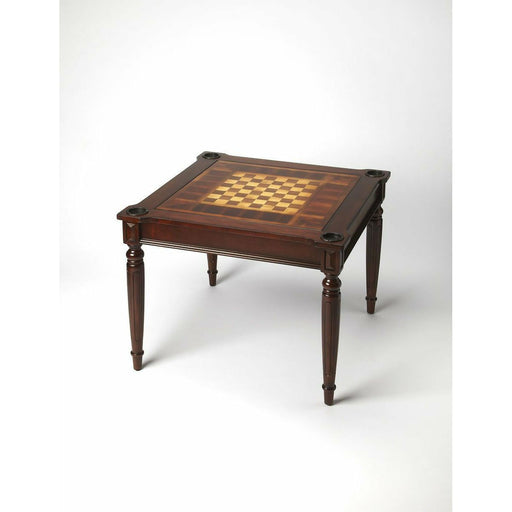 Butler Plantation Cherry  Multi-Game Card Table - Time for a Clock