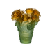 Daum - Crystal Small Rose Passion Vase in Green & Orange - Time for a Clock