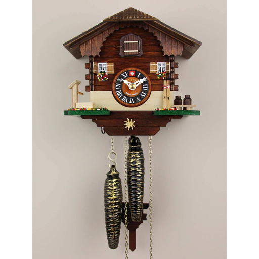 Loetscher - The Ski Chalet Swiss Cuckoo Clock - Made in Switzerland - Time for a Clock