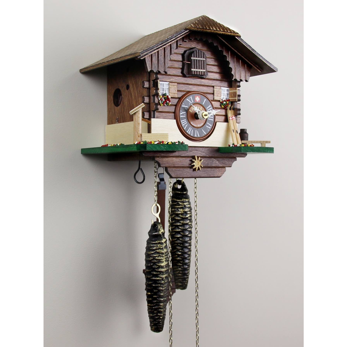 Loetscher - The Ski Chalet Swiss Cuckoo Clock - Made in Switzerland - Time for a Clock