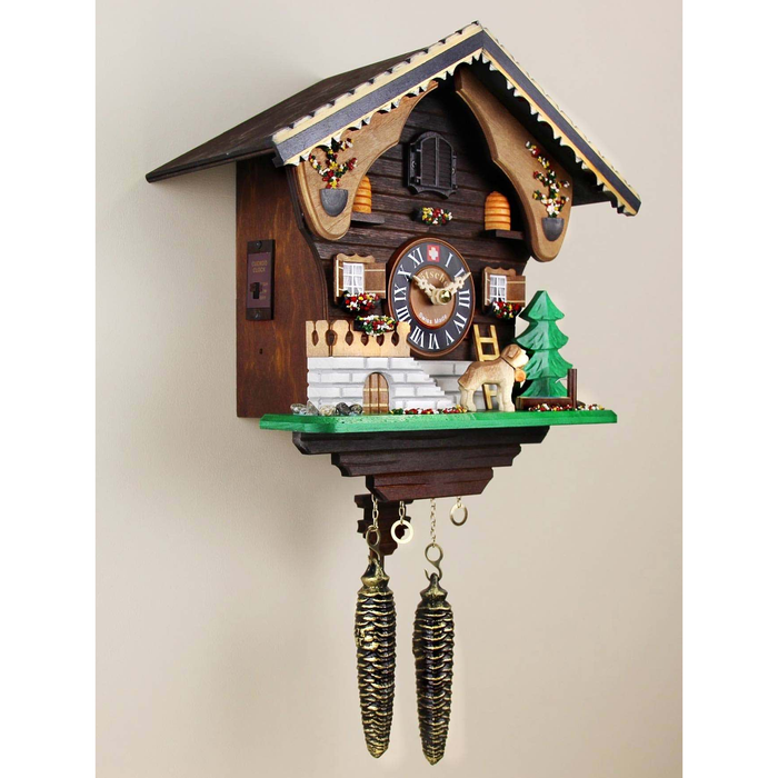 Loetscher - Barry & The Beehives Quartz Swiss Cuckoo Clock - Made in Switzerland - Time for a Clock