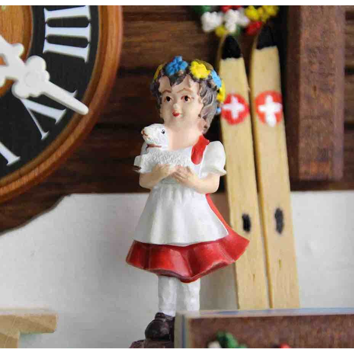 Loetscher - Heidi And The Baby Goat Swiss Cuckoo Clock - Made in Switzerland - Time for a Clock