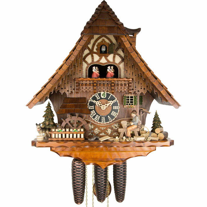 Hönes Cuckoo Clock 8-Day-Movement Chalet-Style 86266T - Made in Germany - Time for a Clock