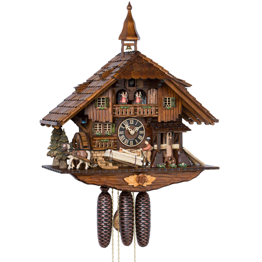 Hönes Cuckoo Clock 8-Day-Movement Chalet-Style 86230T - Made in Germany - Time for a Clock