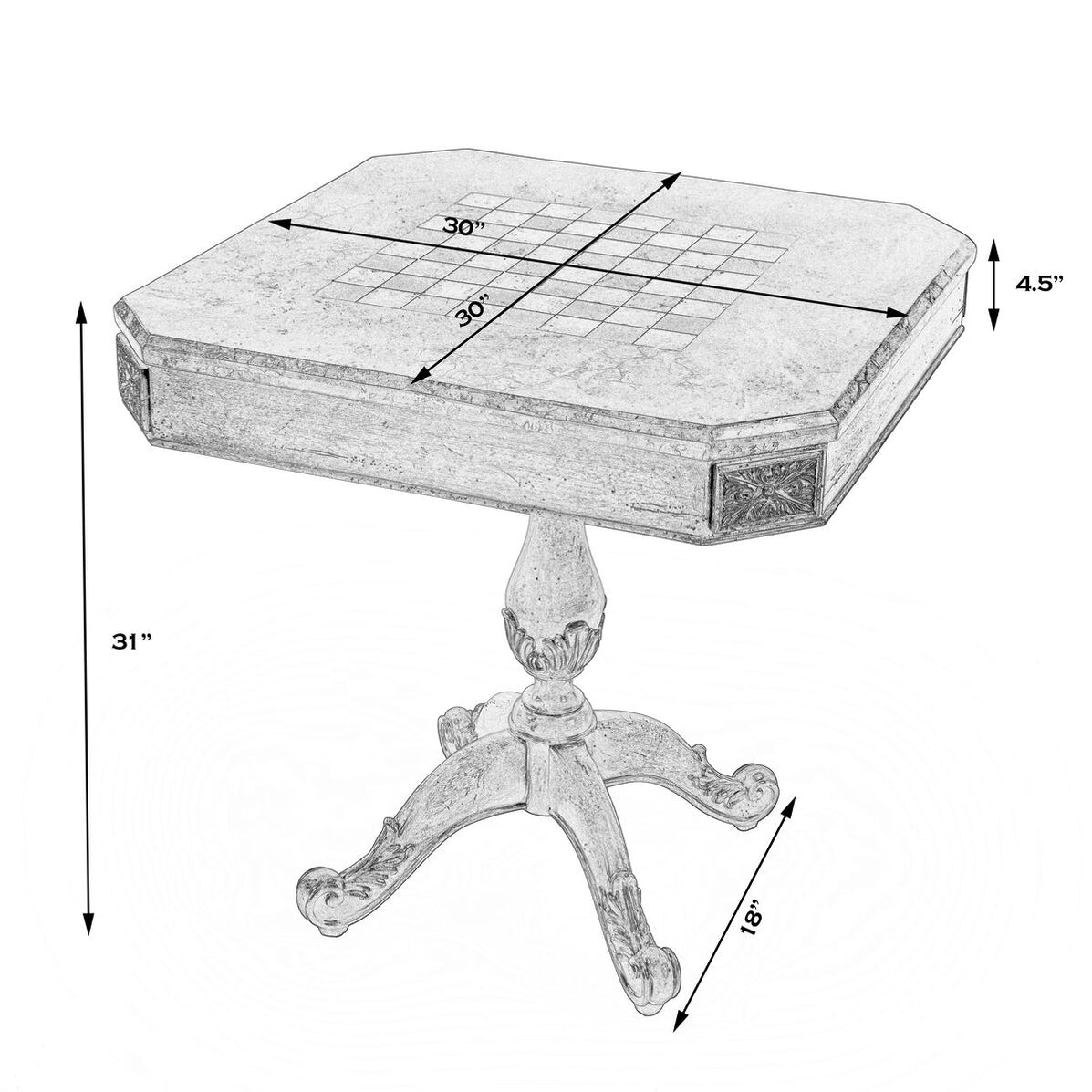 Butler Heritage Game Table | Time For a Clock — Time for a Clock