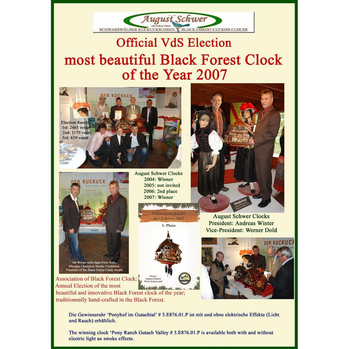 August Schwer Chalet-Style Cuckoo Clock - 5.0876.01.P - Made in Germany - Time for a Clock