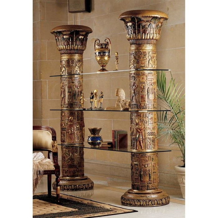 Design Toscano Egyptian Columns of Luxor Shelves