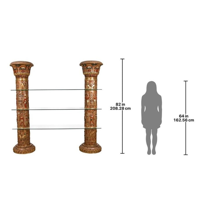Design Toscano Egyptian Columns of Luxor Shelves