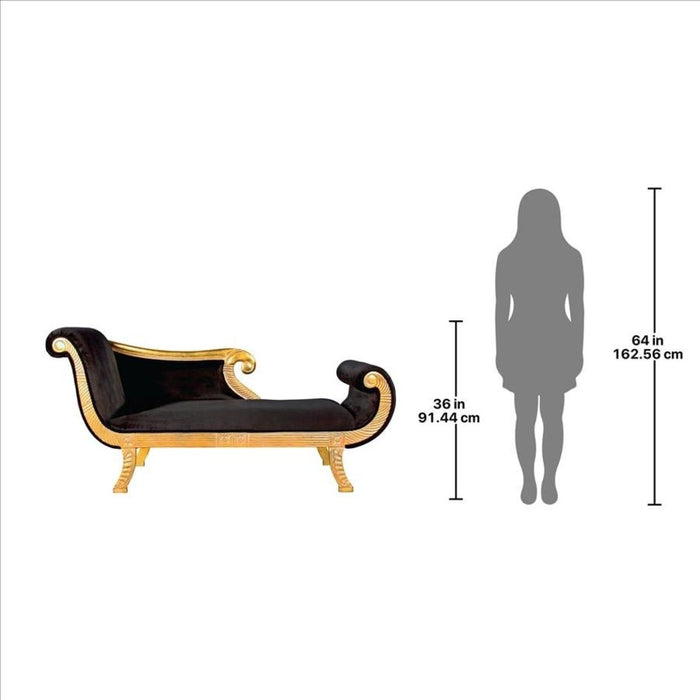 Design Toscano Cleopatra Neoclassical Chaise Sofa