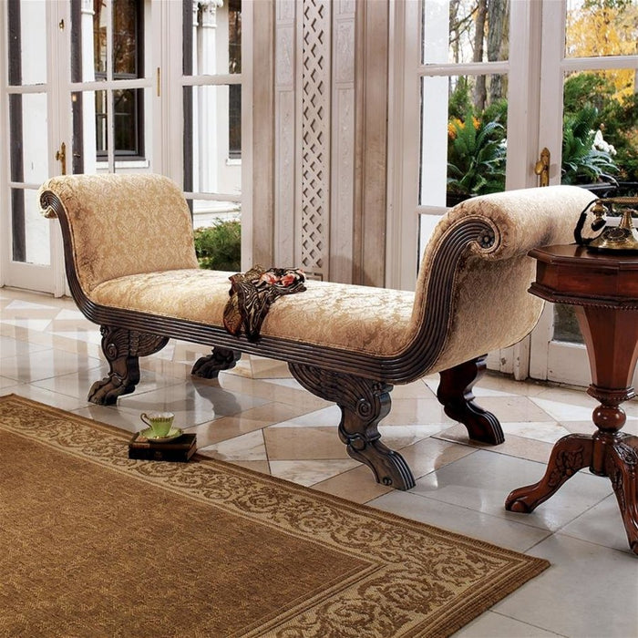 Design Toscano The Veronique Double Rolled-Arm Chaise