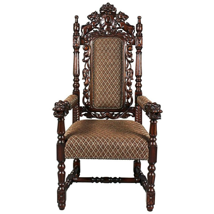 Design Toscano The Grand Occasion Heraldic Arm Chair