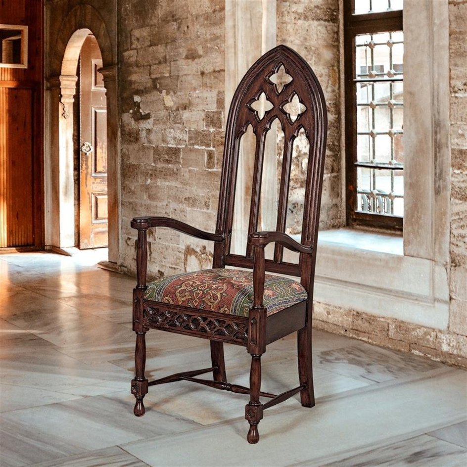 Design Toscano Viollet-le-Duc Gothic Cathedral Armchair | Time For