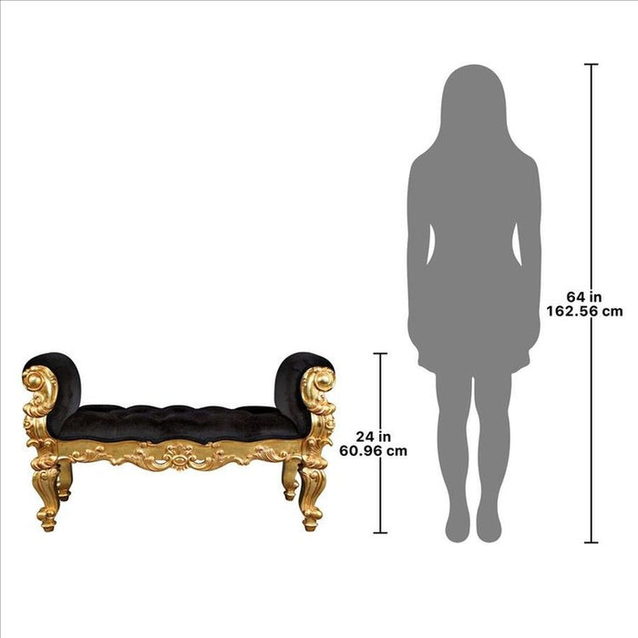 Design Toscano The Arrondissement Tufted Double Rolled Arm Bench