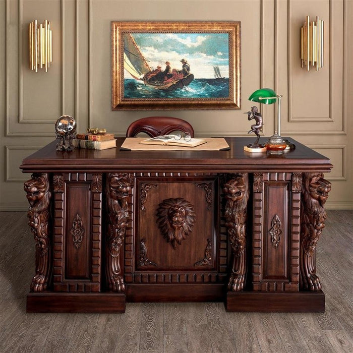 Design Toscano Lord Raffles Lion Executive Desk