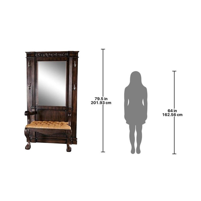 Design Toscano The Regent's Park Mahogany Hall Stand | Time For a Clock ...