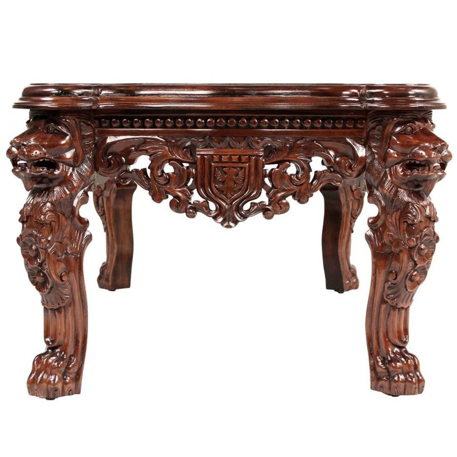 Design Toscano The Lord Raffles Grand Hall Lion Leg Coffee Table — Time ...