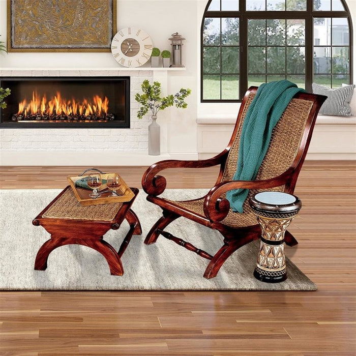 Design Toscano British Plantation Chair and Footstool
