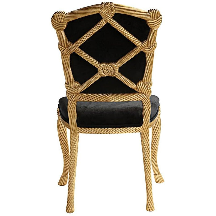 Design Toscano Chateau de Compiegne Rope and Tassel Carved Chairs