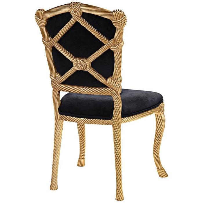 Design Toscano Chateau de Compiegne Rope and Tassel Carved Chairs