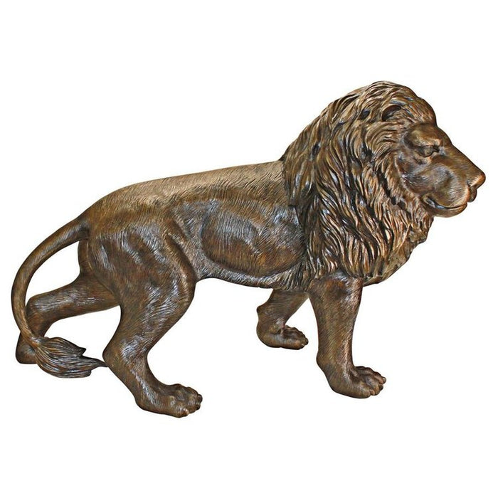 Design Toscano Guardian Lion Cast Bronze Garden Statue: Right Foot Forward