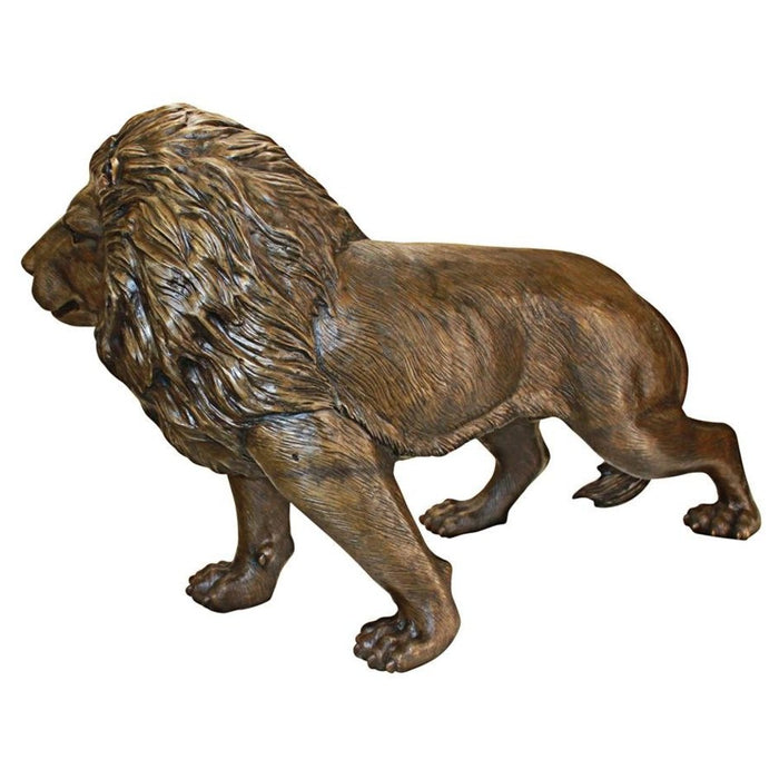 Design Toscano Guardian Lion Cast Bronze Garden Statue: Right Foot Forward
