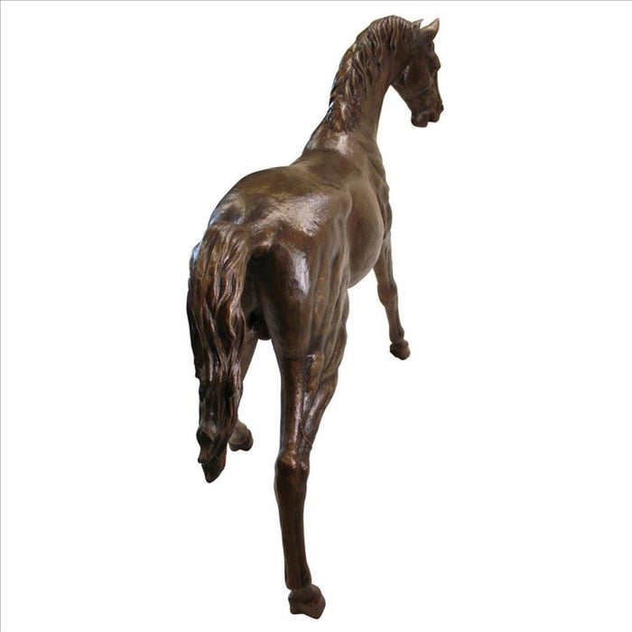 Design Toscano Trotting Thoroughbred Horse Cast Bronze Garden Statue
